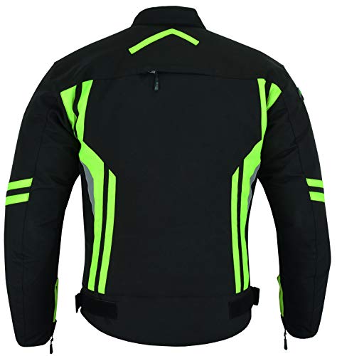 Chaqueta de motorista Hivis CJ7 para hombre, impermeable, de Ridex Amarillo Yellow, Black XX-Large