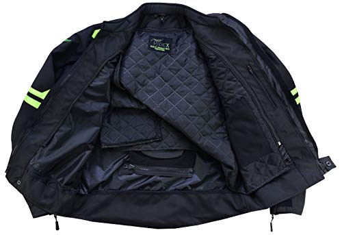 Chaqueta de motorista Hivis CJ7 para hombre, impermeable, de Ridex Amarillo Yellow, Black XX-Large