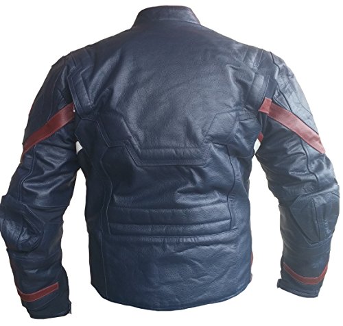 Chaqueta de piel auténtica para hombre de Classyak Azul Azul Split XXXL-Para Pecho 121,92 cm-127,00 cm