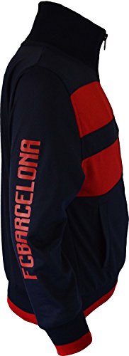 Chaqueta del Barça para hombre, con cremallera, Colección oficial FC Barcelona, Talla adulto, Hombre, azul marino, medium