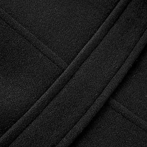 Chaqueta Hombre Vaquera,Abrigo Terciopelo,Abrigo Felpa Hombre,Capa Hombre Invierno Elegante,Chaquetas Hombre Invierno Deporte,Negro,L