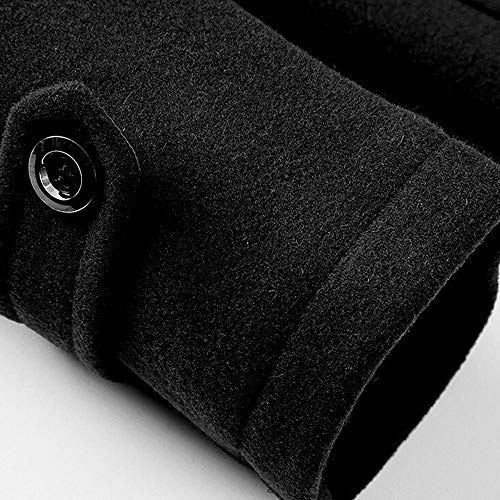 Chaqueta Hombre Vaquera,Abrigo Terciopelo,Abrigo Felpa Hombre,Capa Hombre Invierno Elegante,Chaquetas Hombre Invierno Deporte,Negro,L