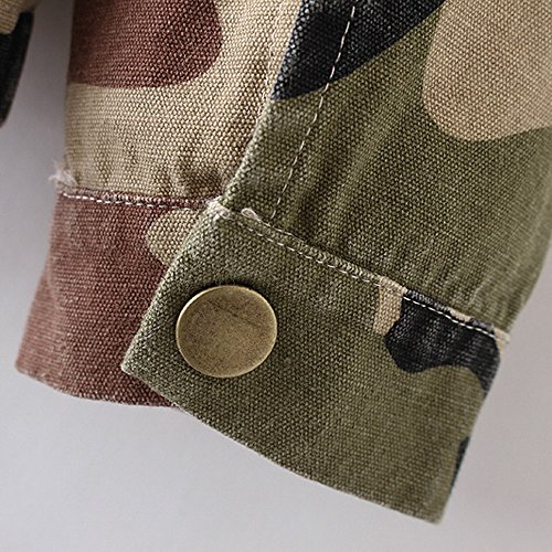 Chaqueta Militar Mujer Camisas Camuflaje de Manga Larga Otoño Invierno Jacket Casual Abrigo Estilosa Camo Bomber Ejército Outcoat Ropa Adolescentes Chica Yvelands(XL)