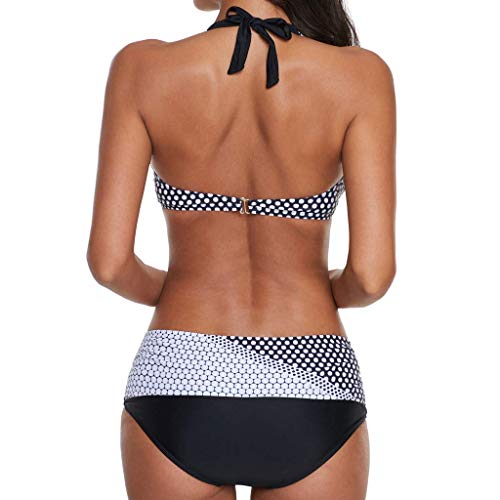 CheChury Bikinis Mujer 2021 Talla Grande Gradiente de Color Push up Sexy de Lunares de Playa Conjunto de Traje de BañO Estampado Bohemio BañAdores con Sujetador Retro Tops y Braguitas