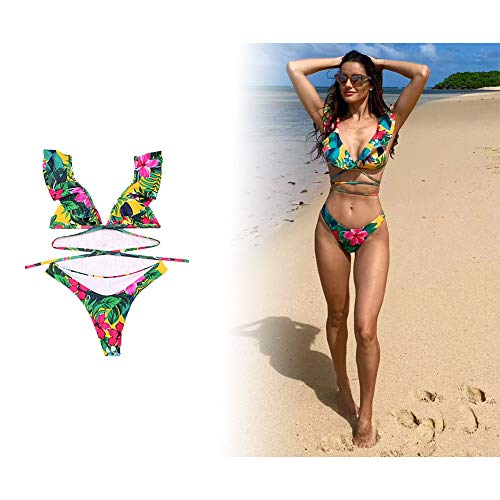 CheChury Mujer Sexy Conjunto De Bikini 2021 Verano Sexy Push Up Ropa De Playa Bikini de Triángulo Bikini Mujer Acolchado Traje de baño Mujer Conjunto De Bikini