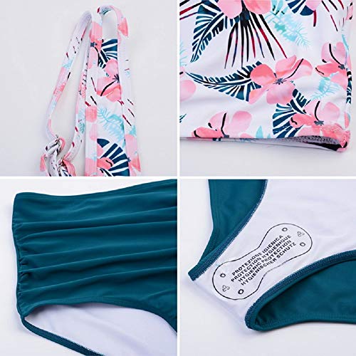 CheChury Mujeres Grandes Sexy Traje De Baño Tiras con Volantes Top Bikini Tankini Talle Alto Conjunto De Frill Bikini