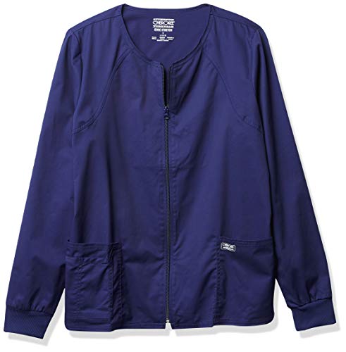 CHEROKEE Chaqueta de trabajo para mujer con cremallera frontal elástica - azul - 5X-Large