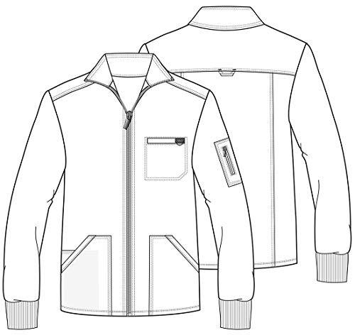 Cherokee WW Revolution WW320 Men's Zip up Solid Scrub Jacket