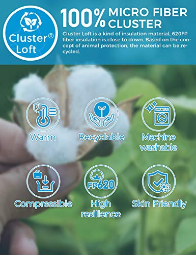 CHIN·MOON Abrigo Cálido Antiviento Chaqueta de Lana Resistente al Agua Chaqueta de Algodón Invierno al Aire Libre Parka Gruesa Capucha Desmontable con Pelo Hombre Negro Small