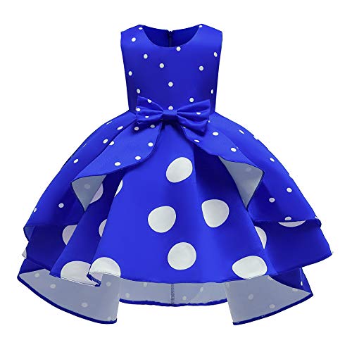 Cichic Vestido para niña de estilo retro, elegante, de fiesta, para niñas, de 2 a 10 años azul 9-10 Años