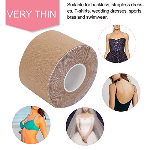 Cinta de levantamiento de senos, cinta de pechos cinta de sujetador para mujeres, cinta adhesiva elástica cinta de sujetador push up cinta impermeable y transpirable para el cuerpo(03)