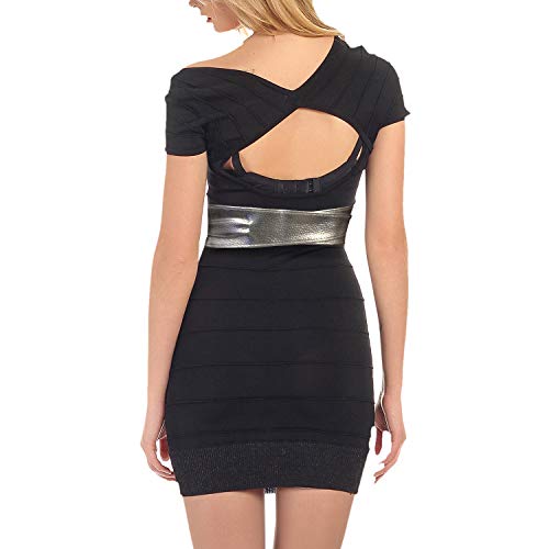 Cinturón Obi de mujer Banda de cintura ancha de encaje Cincha de cuero sintético Ate una talla Boho (Cuero Plateado)