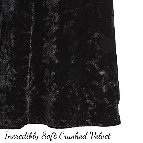 CityComfort Camison Mujer Terciopelo Lencería para Mujeres Ropa Interior de Dormir (36, Negro)