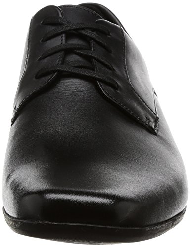 Clarks Glement Lace, Zapatos de Cordones Derby Hombre, Negro (Black Leather), 42.5 EU