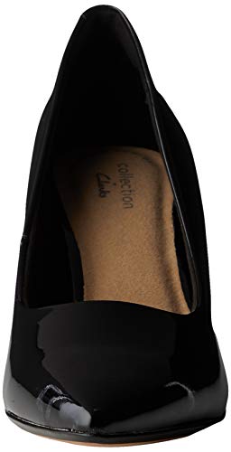 Clarks Illeana Tulip, Zapatos de Vestir par Uniforme Mujer, Pat Negro, 41 EU