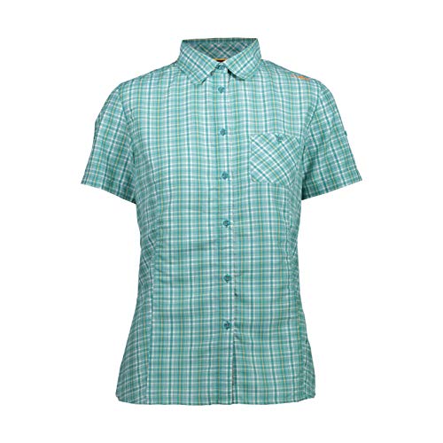 CMP Camiseta de Manga Corta para Mujer con Bolsillo, Mujer, Camisa, 30T9956, Solario de cerámica, 38