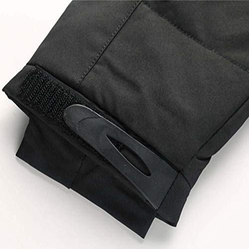 CNBOY Hombre Gruesos Pato Blanco Abajo Chaqueta Chaqueta de Plumas de Invierno cálido Manga Gruesa Manga Larga con Capucha Abrigo Cremallera Tamaño Grande (Negro, XL)