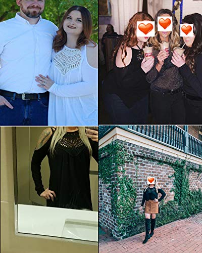 CNFIO Camiseta de Manga Larga Mujer Sexy con Cuello Redondo Tops de Color Liso Blusa Mujer Casual