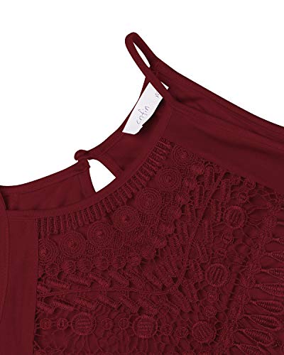 CNFIO Camiseta de Manga Larga Mujer Sexy con Cuello Redondo Tops de Color Liso Blusa Mujer Casual