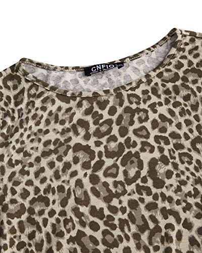 CNFIO - Camiseta tipo vestido para mujer, holgado, estilo bohemio, de manga larga, con bolsillos, estilo túnica