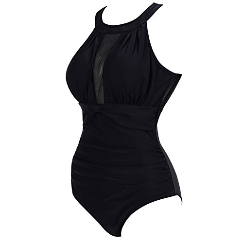 Colfeel Mujer Traje de baño de Una Pieza Halter Elegante Push up Monokini para Playa, Piscina, Fiesta, Natación