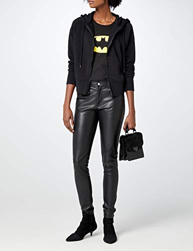 Collectors Mine - Camiseta de Batman con cuello redondo de manga corta para mujer, talla 36, color negro