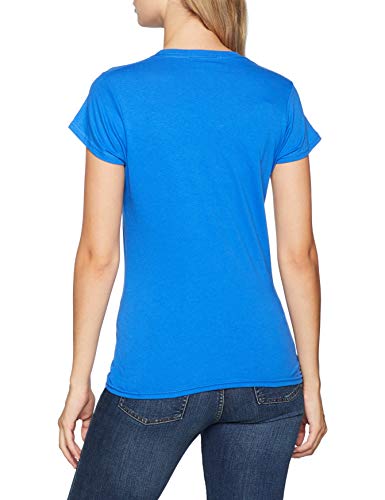 Collectors Mine - Camiseta de Superman con cuello redondo de manga corta para mujer, color azul, talla XL