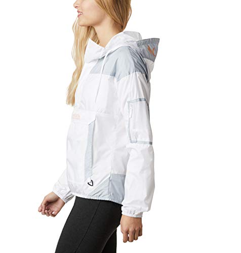 Columbia Challenger, Chaqueta cortavientos, Mujer, Blanco/Gris (White/Cirrus Grey), S