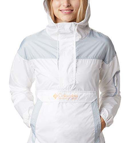 Columbia Challenger, Chaqueta cortavientos, Mujer, Blanco/Gris (White/Cirrus Grey), S