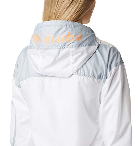 Columbia Challenger, Chaqueta cortavientos, Mujer, Blanco/Gris (White/Cirrus Grey), S