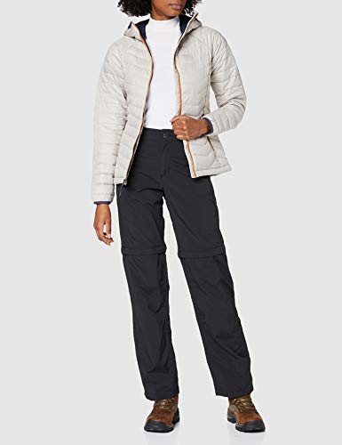 Columbia Chaqueta Impermeable con Capucha para Mujer, Powder Lite Hooded, Gris (Light Cloud), Talla L