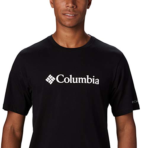 Columbia CSC Basic Camiseta Estampada De Manga Corta, Hombre, Black, L