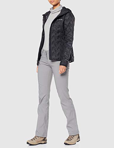 Columbia Delta Ridge, Chaqueta de plumas con capucha, Mujer, Negro (Black), Talla M