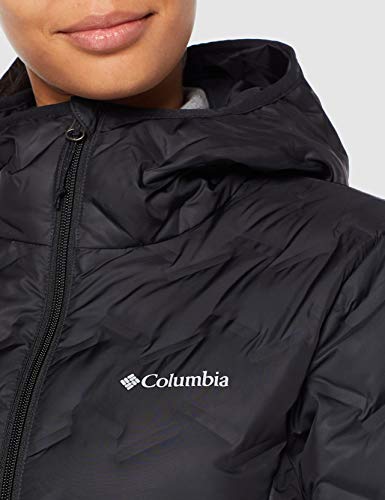 Columbia Delta Ridge, Chaqueta de plumas con capucha, Mujer, Negro (Black), Talla M
