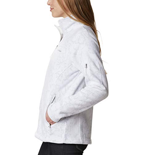 Columbia Fast Trek Forro Polar con Cremallera Estampado, Mujer, Blanco (White Brushstroke Floral), M