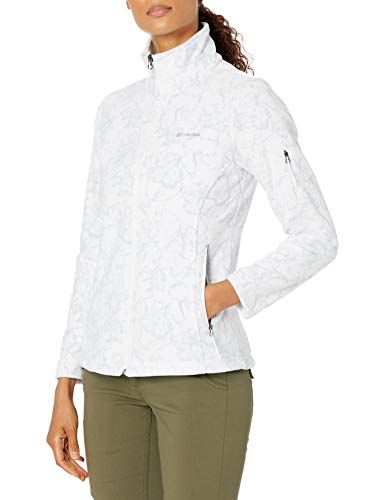 Columbia Fast Trek Forro Polar con Cremallera Estampado, Mujer, Blanco (White Brushstroke Floral), M