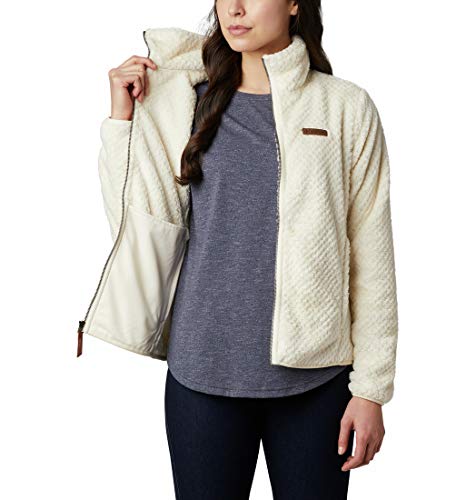 Columbia Fire Side II Forro Polar con Cremallera, Mujer, Beige (Chalk), M