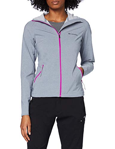 Columbia Heather Canyon Jacket Chaqueta Softshell con Capucha, Aislamiento térmico sintético Hi-Loft, Mujer, Grey Ash, L