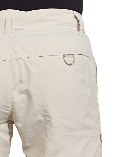 Columbia Mujer Pantalón Convertible, Silver Ridge, Beige (Fossil), Talla: 40