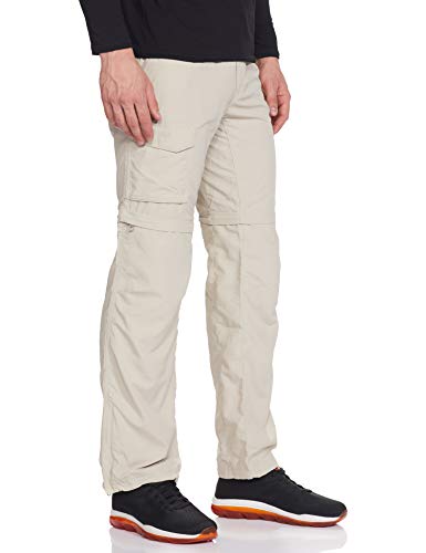 Columbia Mujer Pantalón Convertible, Silver Ridge, Beige (Fossil), Talla: 40