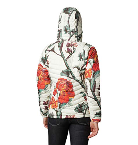Columbia Powder Lite Abrigo Aislante para Mujer, Beige (Chalk Botanica Print), M