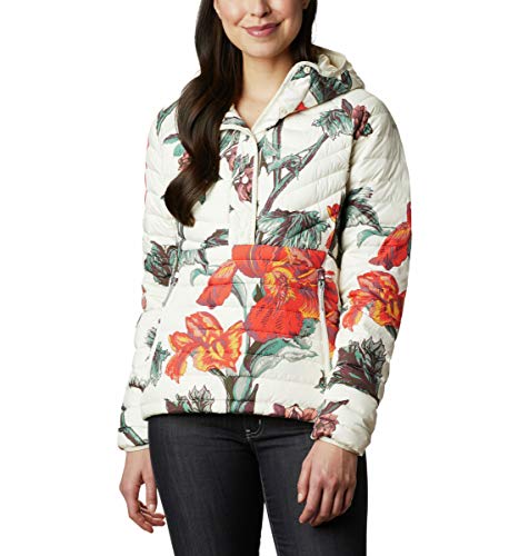 Columbia Powder Lite Abrigo Aislante para Mujer, Beige (Chalk Botanica Print), M