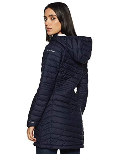 Columbia Powder Lite, Chaqueta de longitud media, Mujer, Azul oscuro (Dark Nocturnal) Talla M