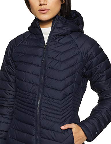 Columbia Powder Lite, Chaqueta de longitud media, Mujer, Azul oscuro (Dark Nocturnal) Talla M