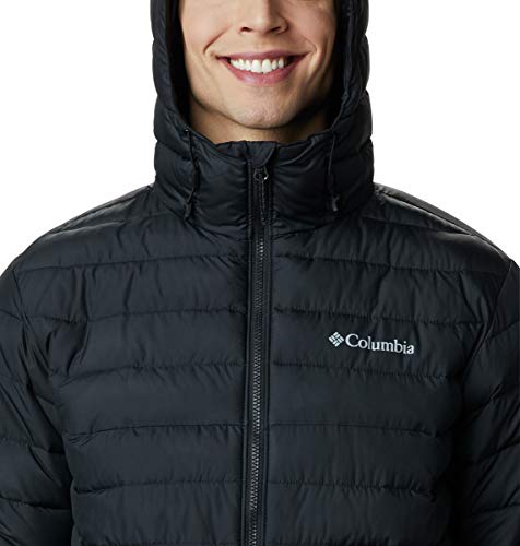 Columbia Powder Lite Chaqueta para Hombre, Negro, XL