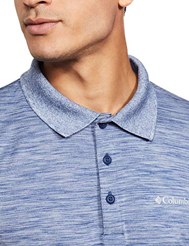 Columbia Rules Camiseta Polo, Hombre, Gris (Carbon Heather), XL