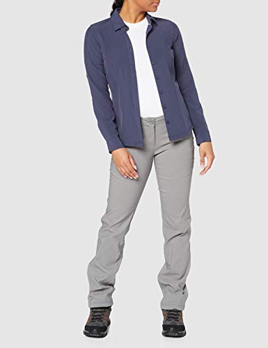 Columbia Saturday Trail Stretch Long Sleeve Shirt Camiseta de Manga Larga, Mujer, Gris (Nocturnal), XS