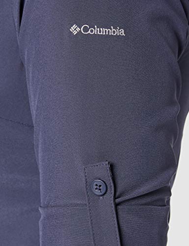 Columbia Saturday Trail Stretch Long Sleeve Shirt Camiseta de Manga Larga, Mujer, Gris (Nocturnal), XS