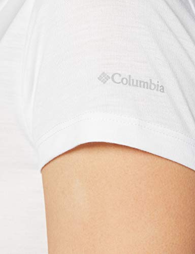Columbia Shady Grove Camiseta de Manga Corta, Mujer, Blanco (White, Fun Performance), L