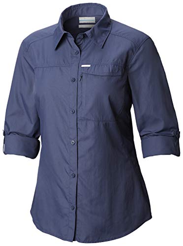 Columbia Silver Ridge 2.0 Camisa de manga larga para mujer, Azul (Nocturnal), XS